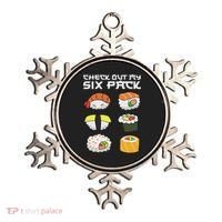 Check Out My Six Pack Funny Japanese Sushi Ornament thumb 0