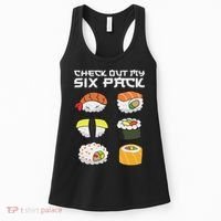 Check Out My Six Pack Funny Japanese Sushi Women's Tank Top thumb 0
