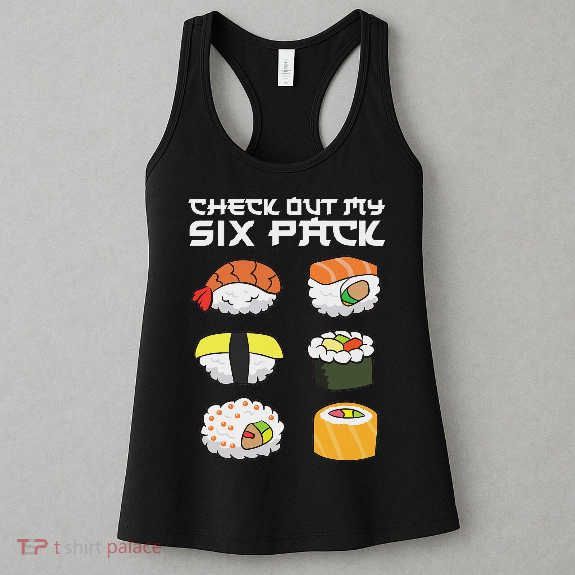 Check Out My Six Pack Funny Japanese Sushi Women's Tank Top