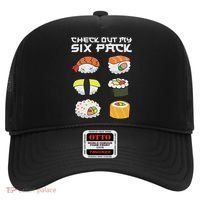 Check Out My Six Pack Funny Japanese Sushi Hat thumb 0