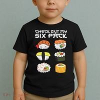 Check Out My Six Pack Funny Japanese Sushi Toddler T-Shirt thumb 2