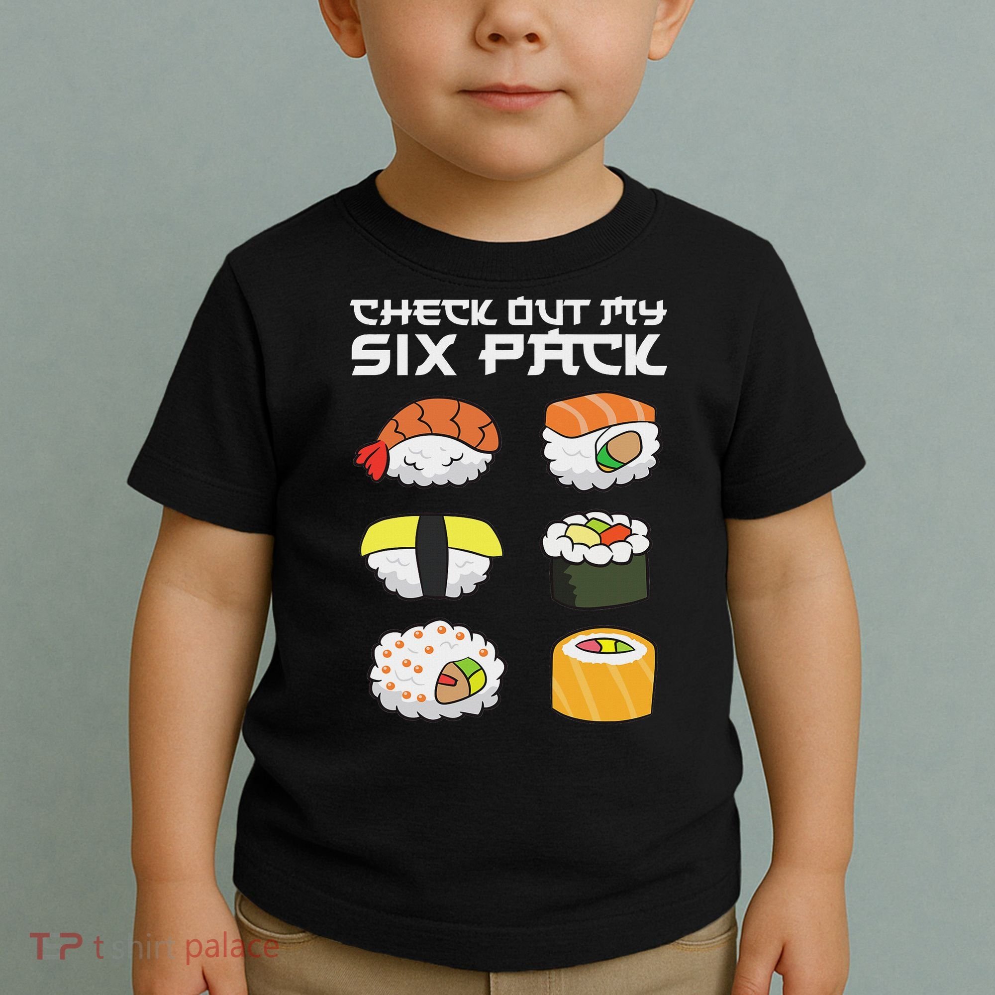 Check Out My Six Pack Funny Japanese Sushi Toddler T-Shirt