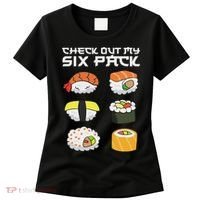 Check Out My Six Pack Funny Japanese Sushi Women's T-Shirt thumb 0