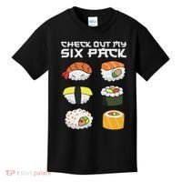 Check Out My Six Pack Funny Japanese Sushi Kids T-Shirt thumb 0
