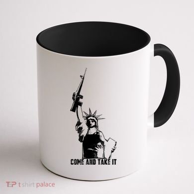 Come & Take It Liberty Gun & Second Amendment Coffee Mug back