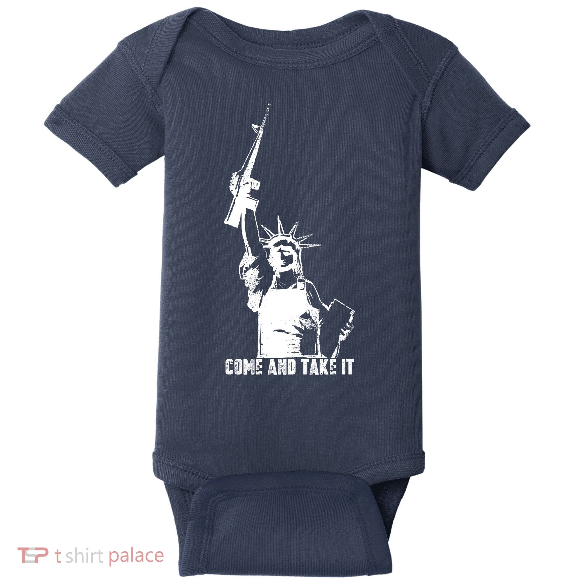 Come & Take It Liberty Gun & Second Amendment Baby Bodysuit
