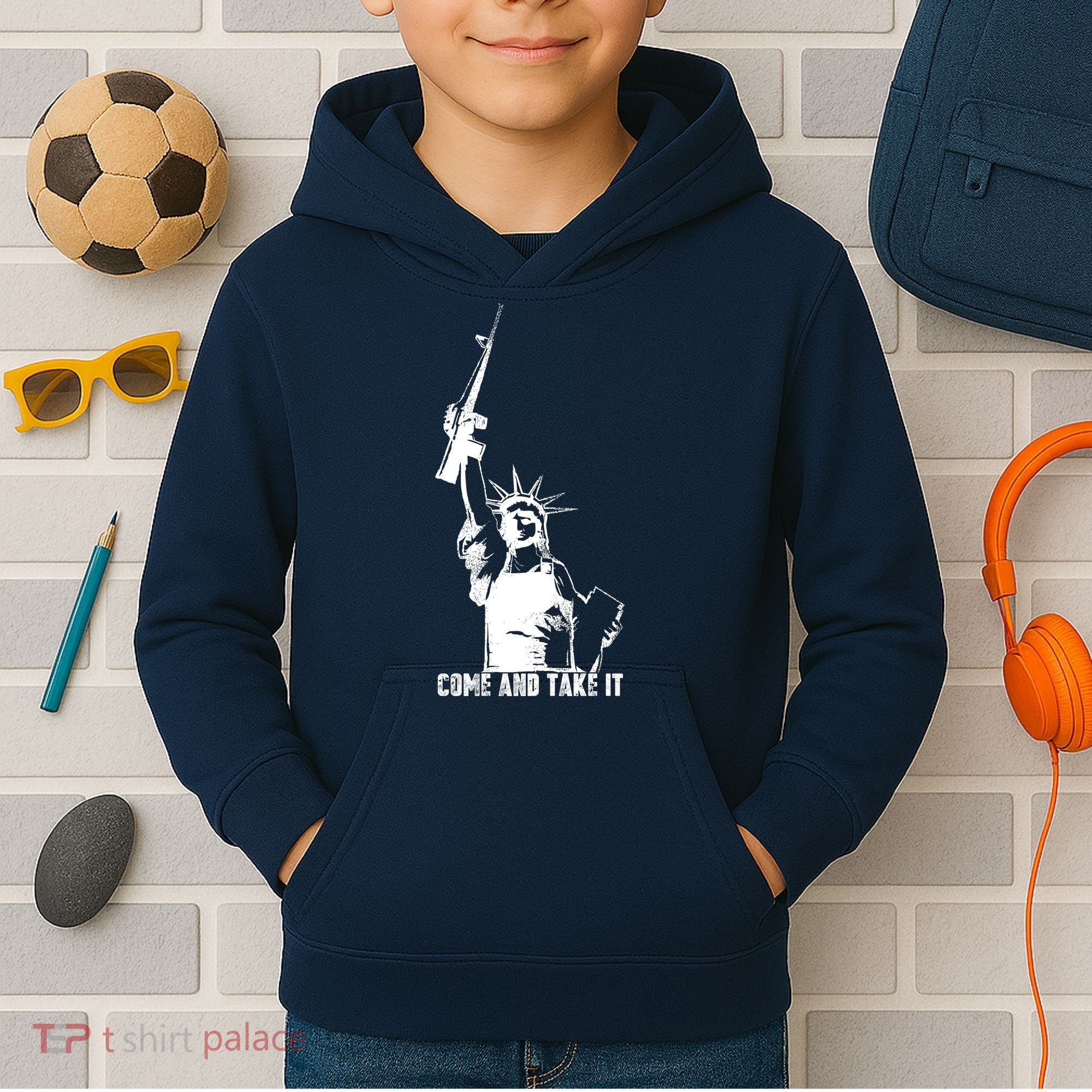 Come & Take It Liberty Gun & Second Amendment Kids Hoodie