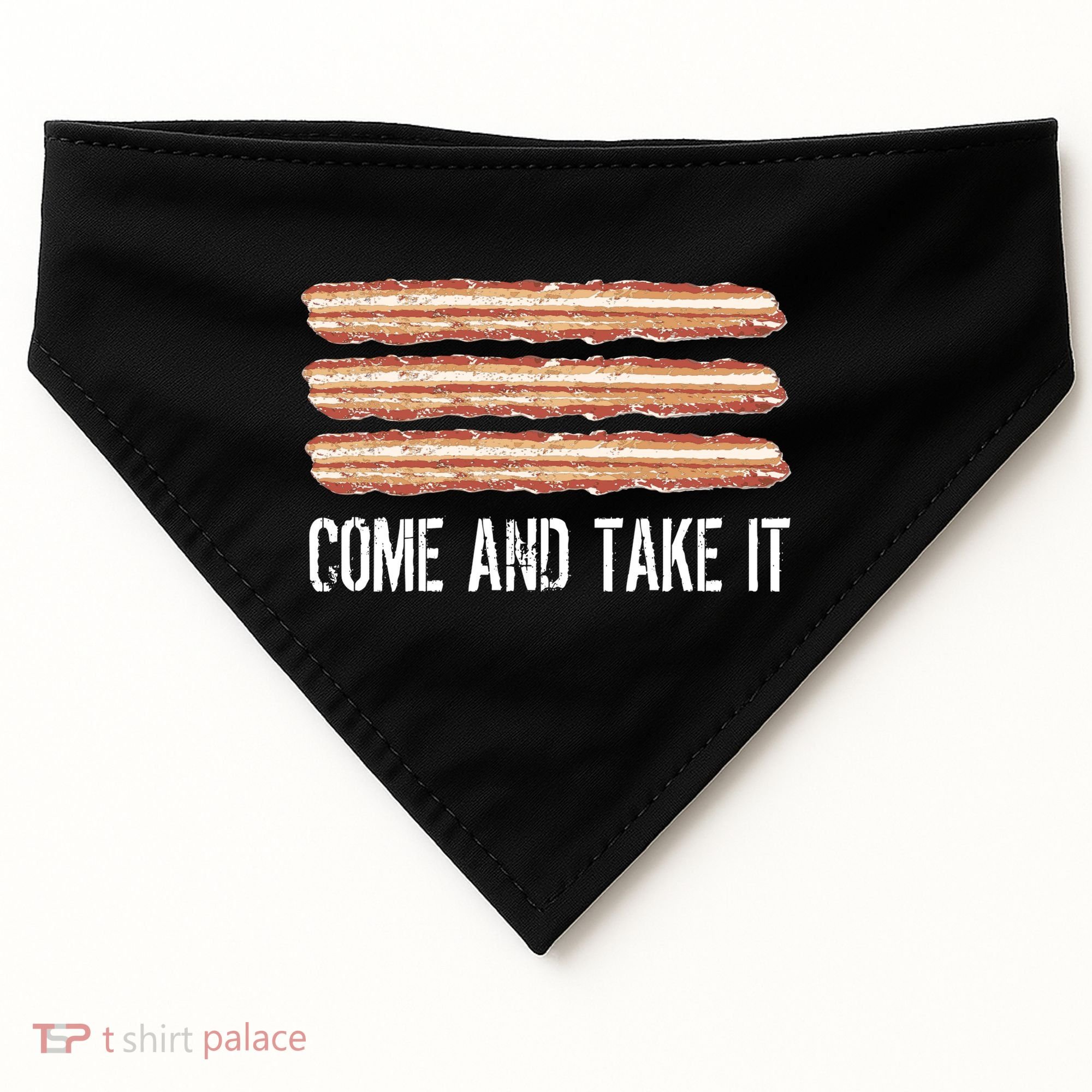 Come and Take It Bacon USA-Made Doggie Bandana