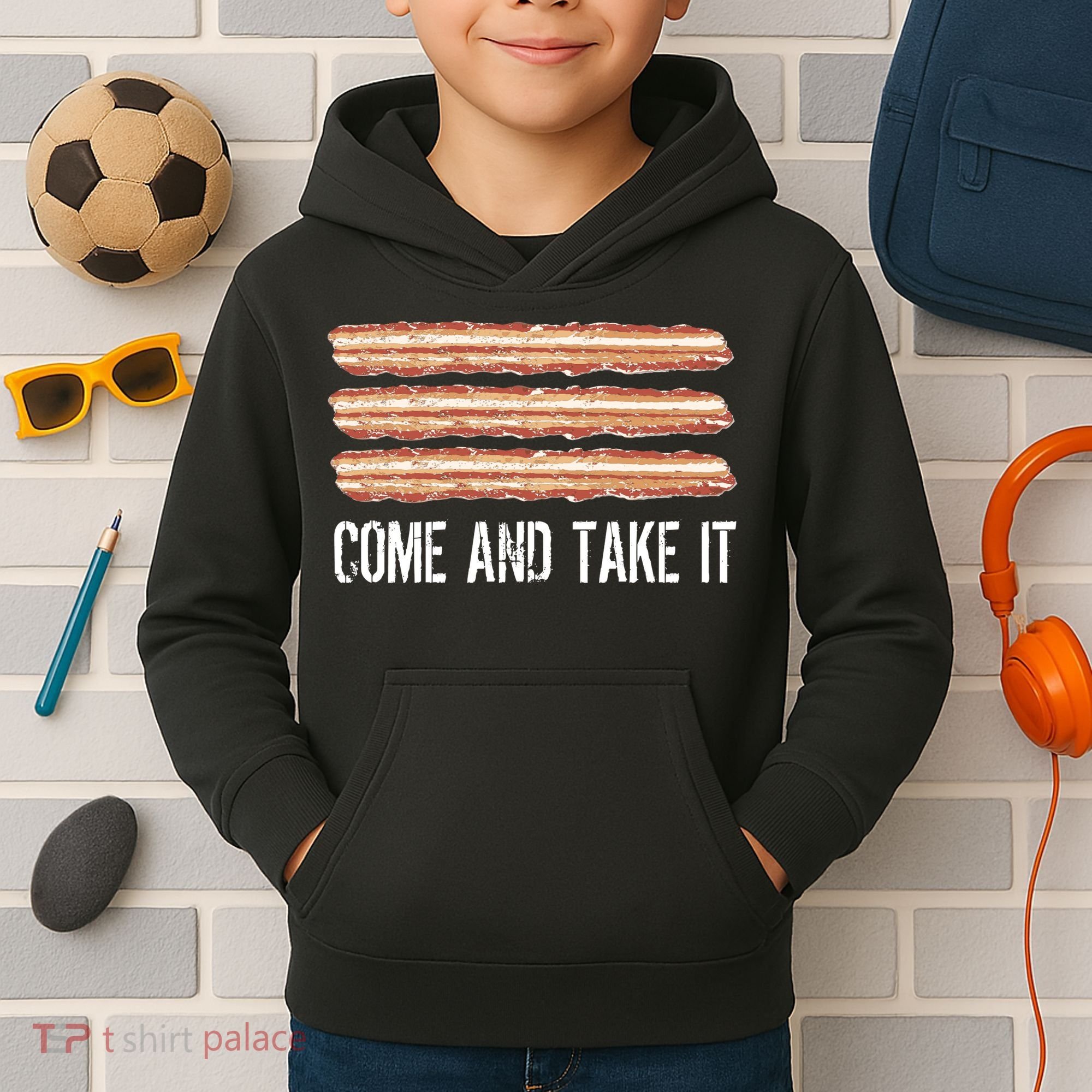 Come and Take It Bacon Kids Hoodie