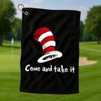 Come And take It Funny Golf Towel thumb 1