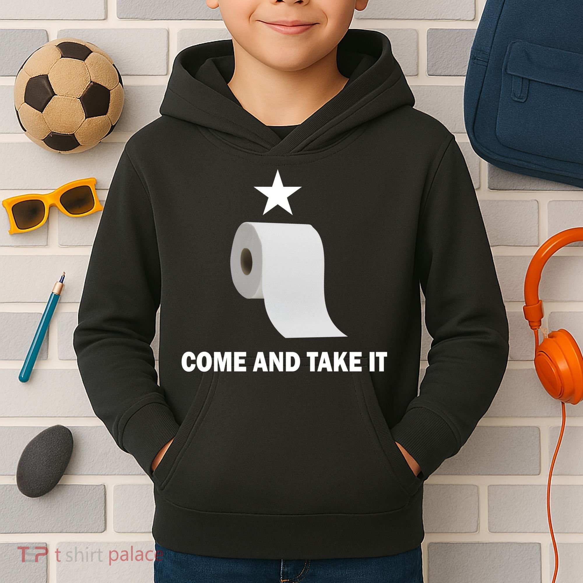 Come and Take It Funny Toilet Paper  Kids Hoodie