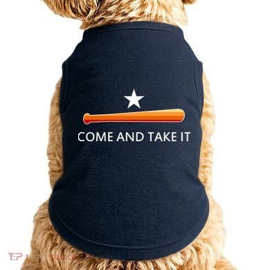 Come and Take It Houston Vintage Baseball Bat Flag Doggie Tank