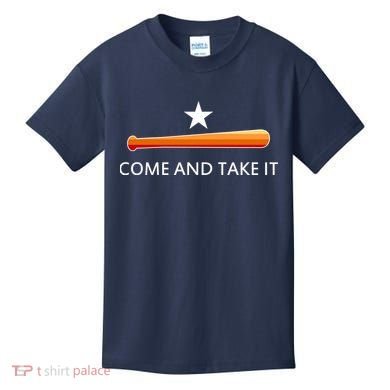 Come and Take It Houston Vintage Baseball Bat Flag Kids T-Shirt