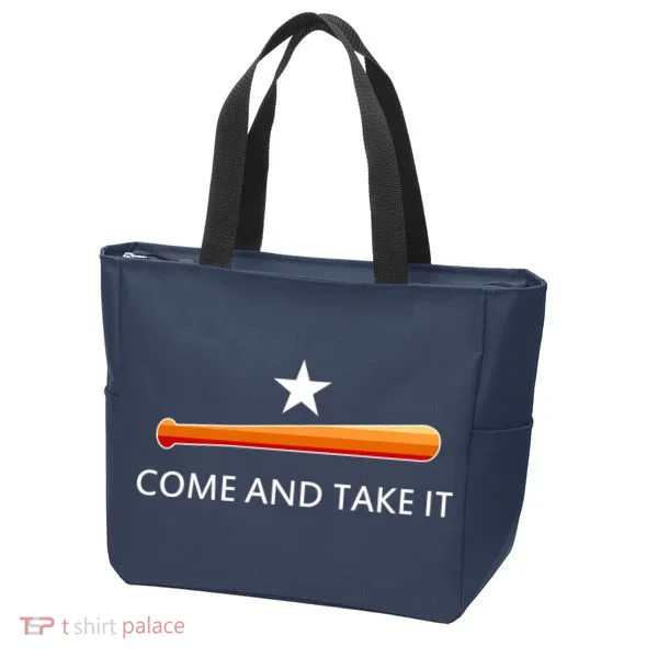 Come and Take It Houston Vintage Baseball Bat Flag Tote Bag