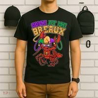 Come At Me Breaux Mardi Gras Crawfish T-Shirt thumb 6
