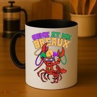 Come At Me Breaux Mardi Gras Crawfish Coffee Mug thumb 4