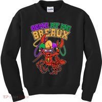 Come At Me Breaux Mardi Gras Crawfish Kids Sweatshirt thumb 0