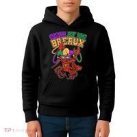 Come At Me Breaux Mardi Gras Crawfish Kids Hoodie thumb 4