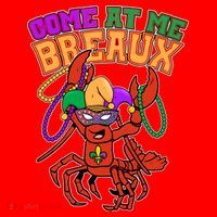 Come At Me Breaux Mardi Gras Crawfish Santa Hat thumb 1