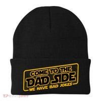 Come To The Dad Side We Have Bad Jokes Beanie thumb 0
