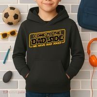Come To The Dad Side We Have Bad Jokes Kids Hoodie thumb 2