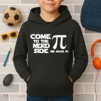 Come To The Nerd Side We Have Pi Kids Hoodie thumb 2