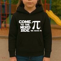 Come To The Nerd Side We Have Pi Kids Hoodie thumb 3