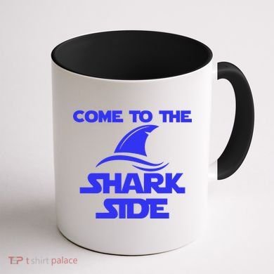 Come To The Shark Side Funny Coffee Mug back