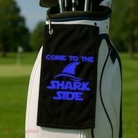 Come To The Shark Side Funny Golf Towel thumb 2