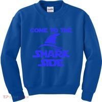 Come To The Shark Side Funny Kids Sweatshirt thumb 0