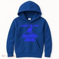 Come To The Shark Side Funny Kids Hoodie thumb 0
