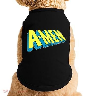 Comic Superhero Styled A-MEN  Doggie Tank