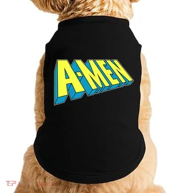 Comic Superhero Styled A-MEN  Doggie Tank