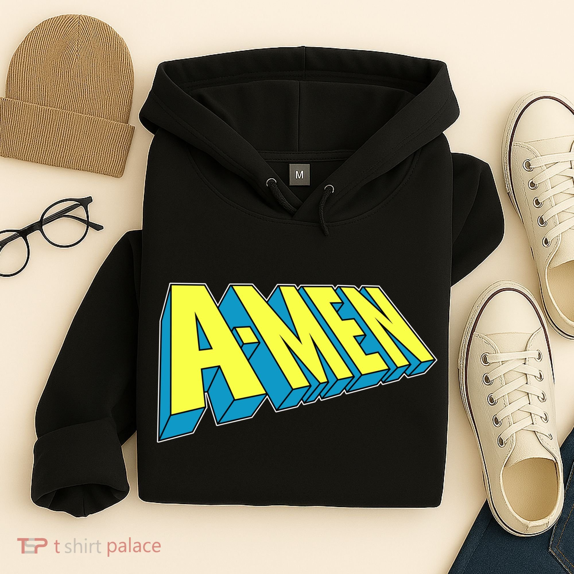 Comic Superhero Styled A-MEN  Hoodie