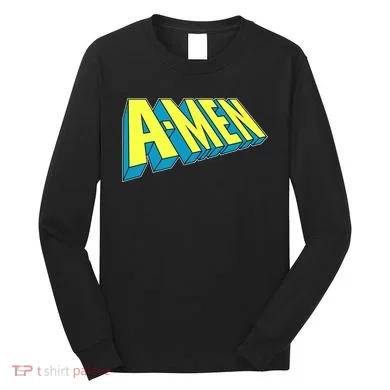 Comic Superhero Styled A-MEN Long Sleeve Shirt