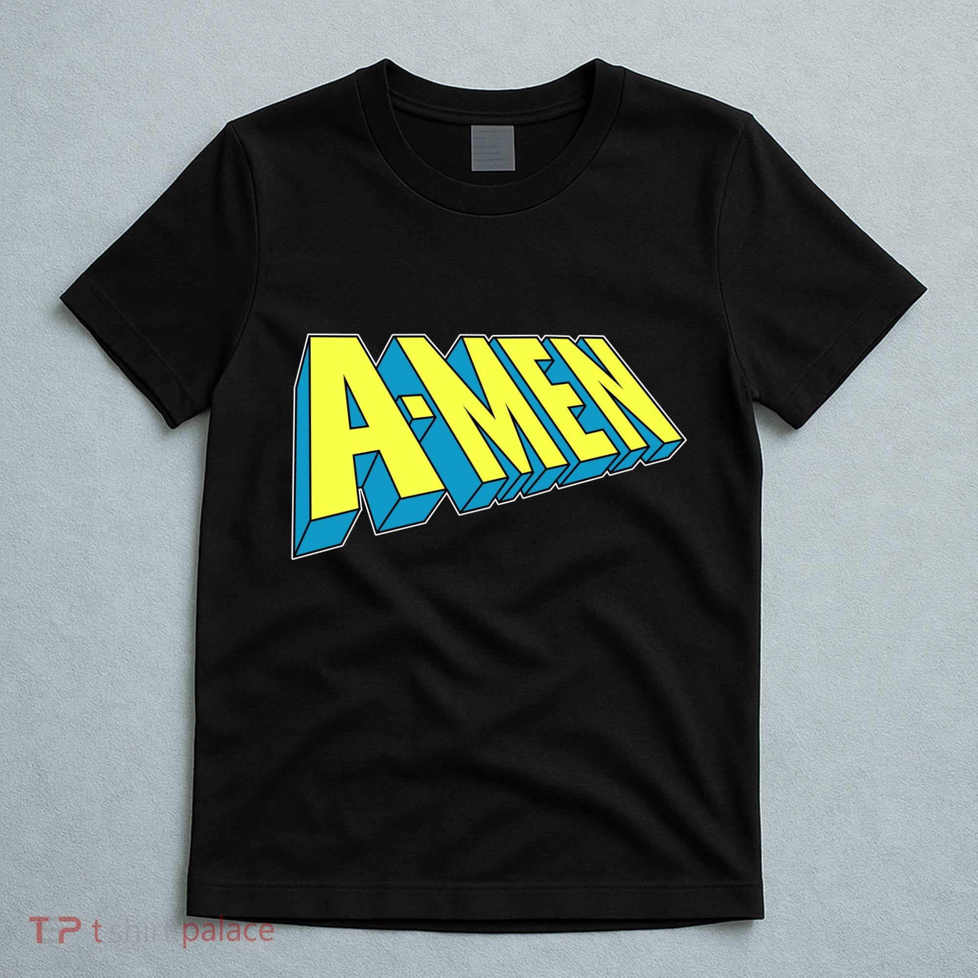 Comic Superhero Styled A-MEN  T-Shirt