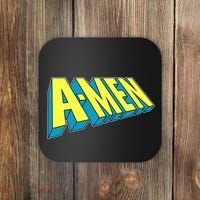 Comic Superhero Styled A-MEN  Coaster thumb 0