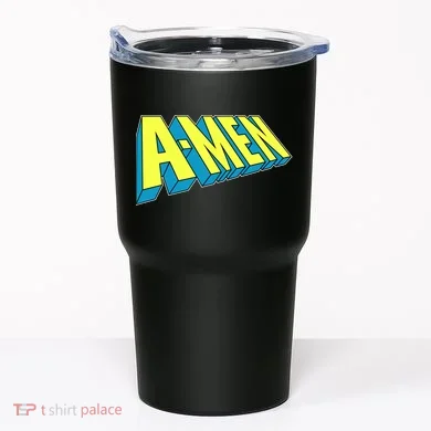 Comic Superhero Styled A-MEN  Tumbler