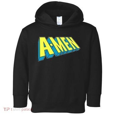 Comic Superhero Styled A-MEN  Toddler Hoodie