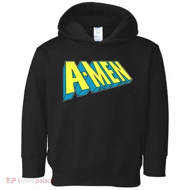 Comic Superhero Styled A-MEN  Toddler Hoodie