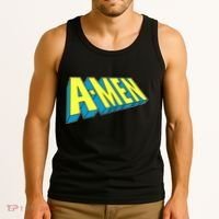 Comic Superhero Styled A-MEN  Tank Top thumb 3