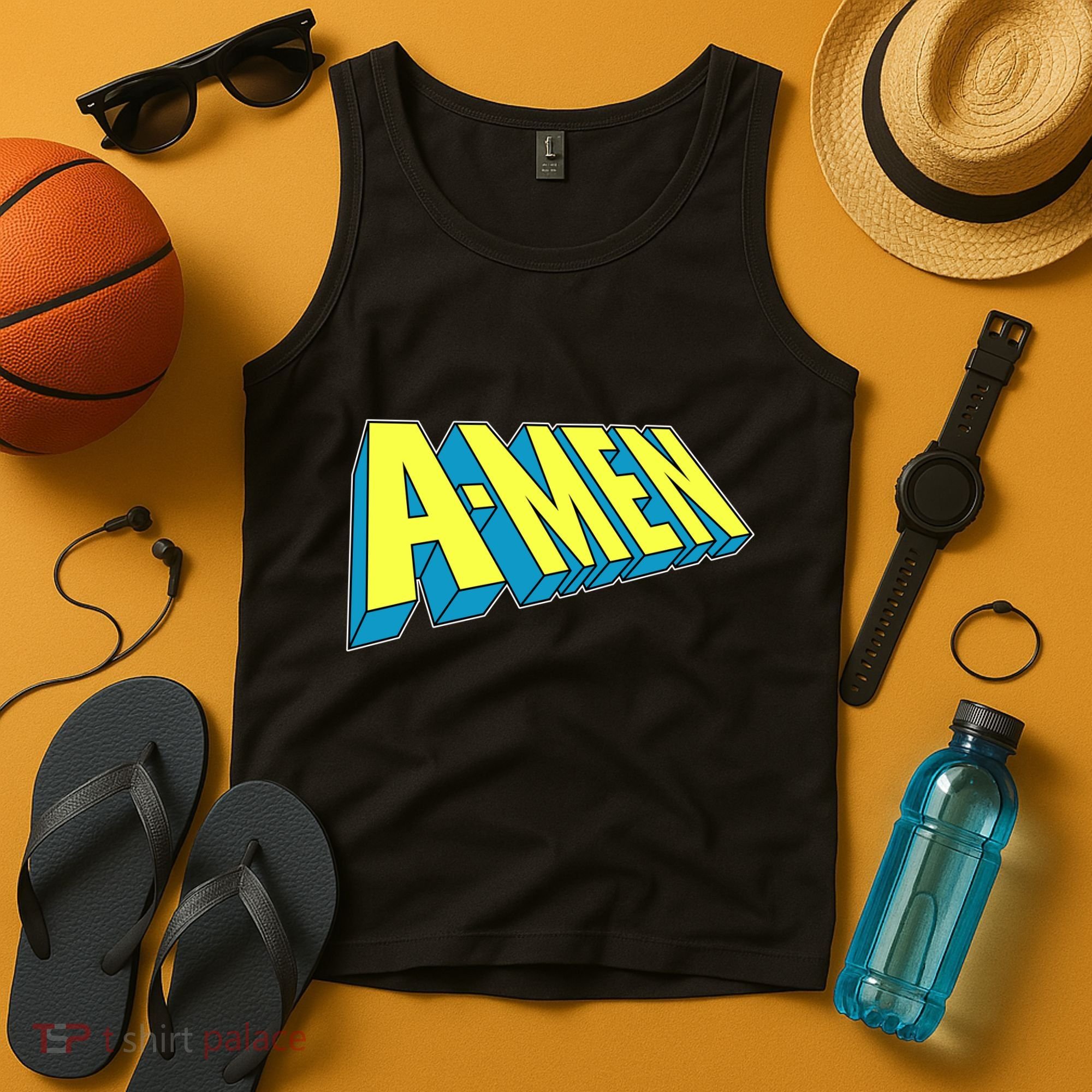 Comic Superhero Styled A-MEN  Tank Top
