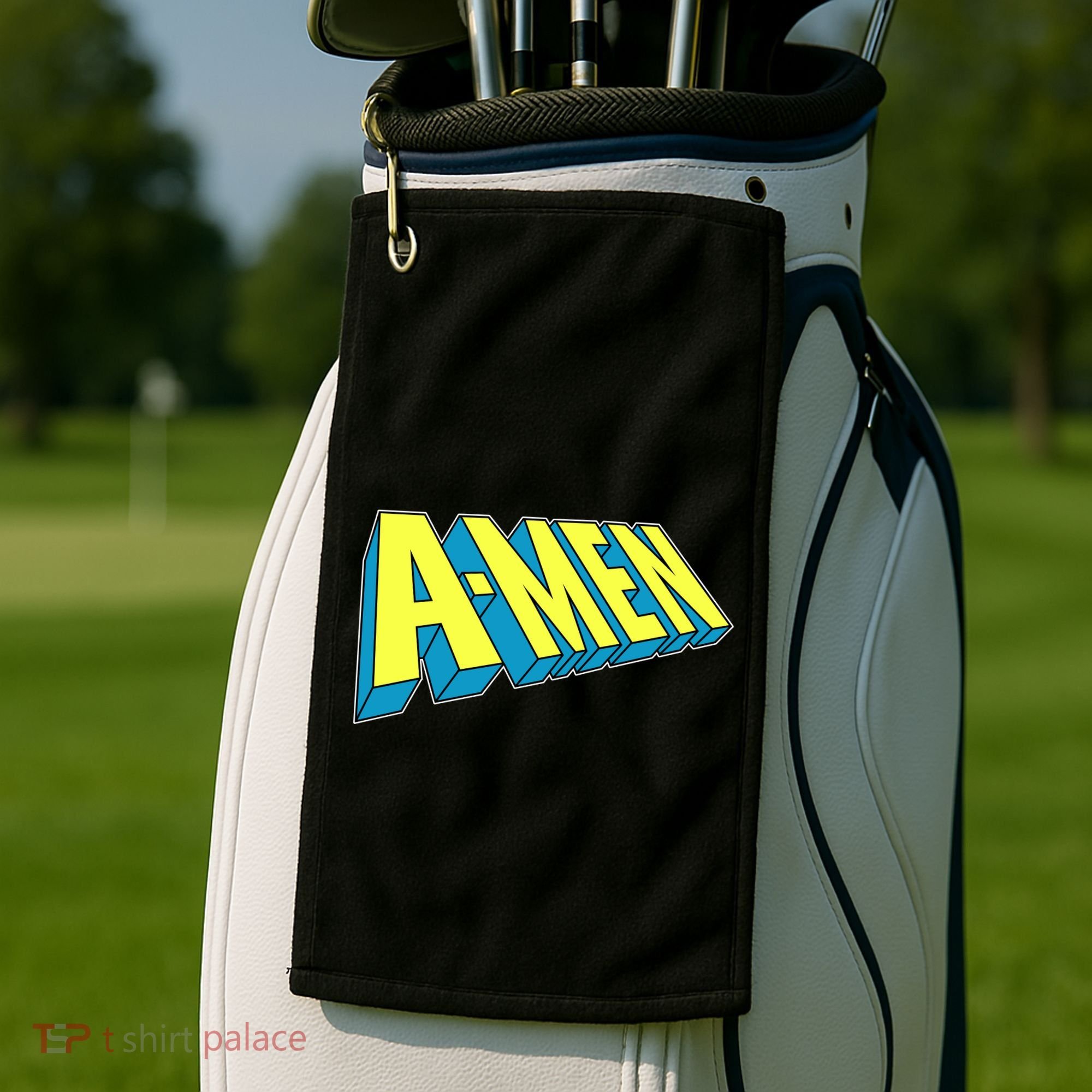 Comic Superhero Styled A-MEN  Golf Towel