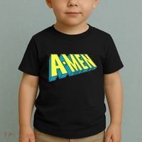 Comic Superhero Styled A-MEN  Toddler T-Shirt thumb 2