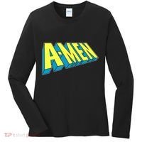 Comic Superhero Styled A-MEN  Women's Long Sleeve Shirt thumb 0