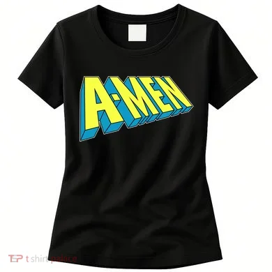 Comic Superhero Styled A-MEN Women's T-Shirt