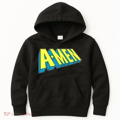 Comic Superhero Styled A-MEN  Kids Hoodie