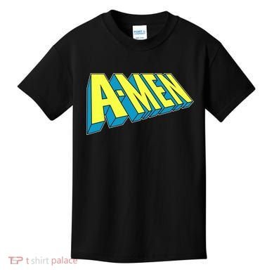 Comic Superhero Styled A-MEN  Kids T-Shirt