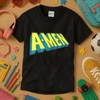 Comic Superhero Styled A-MEN  Kids T-Shirt thumb 3