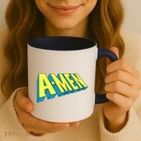 Comic Superhero Styled A-MEN  Coffee Mug thumb 3